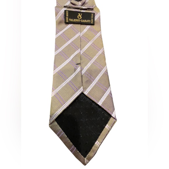 🖤❤️100% SILK Beautiful Valerio Galati Lavender & Golden Tie. STUNNING!! - Picture 6 of 7